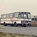Ambassador Travel 887 (EAH 887Y) on the old A11 at Barton Mills – 3 Feb 1985 (13-31)