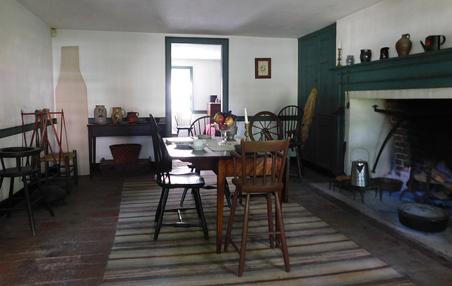 Kitchen in the Cooper House in Old Bethpage Village, August 2022