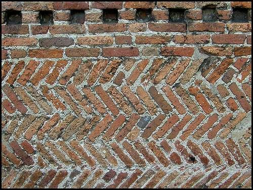 herringbone brickwork