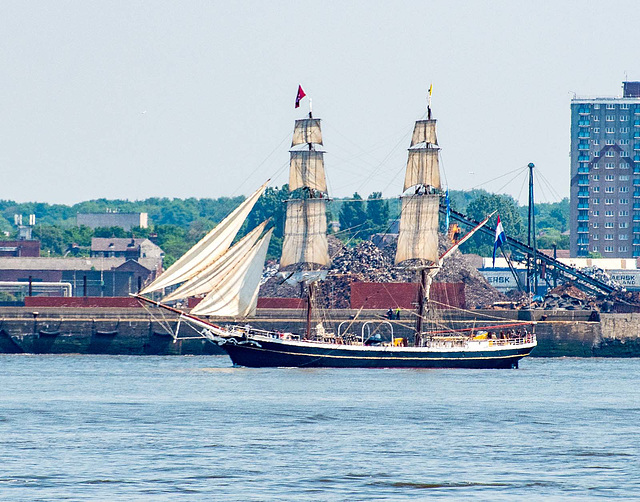 Tall ships leaving Liverpool