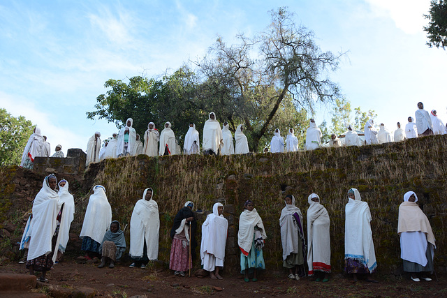 Ethiopia, Lalibela, The Sunday Mass at Bete Medhane Alem Church