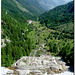 The valley seen from  above the fall