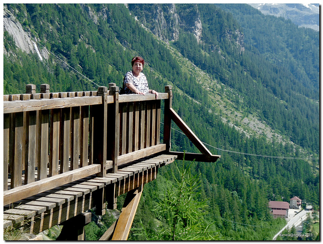 That's me  on the little bridge over the fall