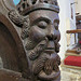 godmanchester church, hunts (17) late c15 stall elbow king