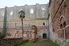 Italy, Courtyard of the Abbey of San Galgano