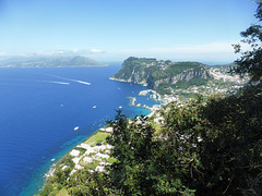 Blick vom Garten der Villa San Michelle  auf Capris Hafen Marina Grande