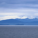 Central Plateau Volcanoes: Ruapehu, Tongariro & Ngauruhoe from Lake Taupo, New Zealand