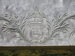 crick church, northants (16)memento mori on tomb of frances button, +1785