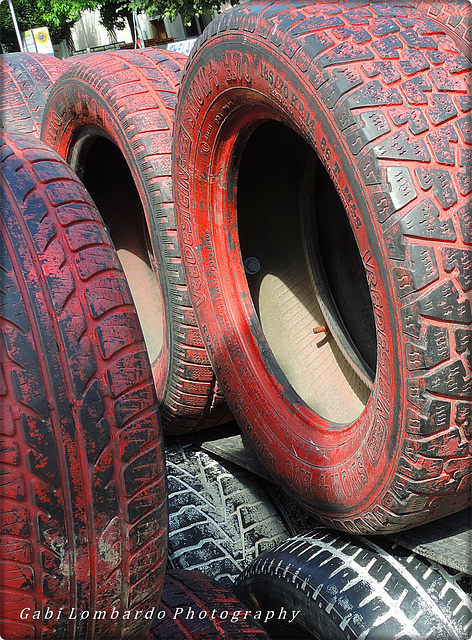 a tyre wall