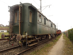 Bahnpostwagen der "Classic Rail" wartet auf eine Instandstellung des Bahnmuseums Kerzers-Kallnach