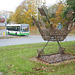 The St. Edmund's Crown and Stephensons 431 (EU10 NVP) in Bury St.Edmunds - 7 Nov 2017 (DSCF0241)