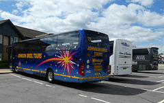 Coaches at Peterborough Service Area - 1 Jul 2019 (P1020879)