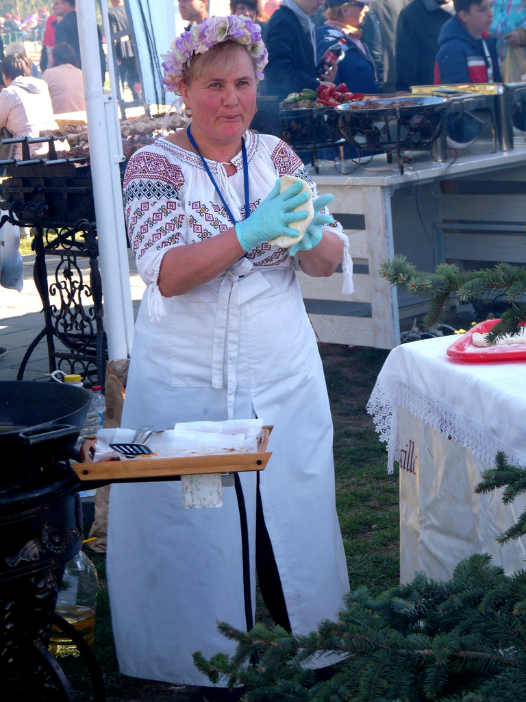 Chisinau- Wine Festival- Serving Food in National Dress