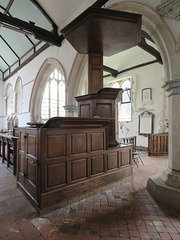 brookland church, kent  (7) c18 double decker pulpit