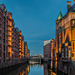 Canal in Hamburg's Warehouse District - Wandrahmsfleet in der Speicherstadt (075°)