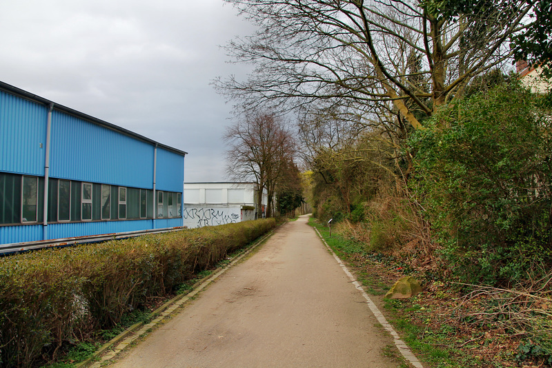 Radweg auf der ehem. Bahnstrecke "Rheinischer Esel" (Witten-Annen) / 8.03.2020