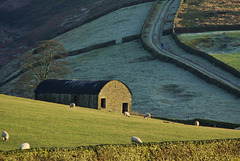 Bray Clough walker and barn