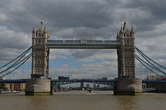 London, Tower Bridge from the Middle of the Thames