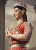 Detail of a Color Reconstruction of the Phrasiklea Kore in the Metropolitan Museum of Art, December 2022