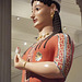 Detail of a Color Reconstruction of the Phrasiklea Kore in the Metropolitan Museum of Art, December 2022