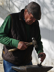 Blacksmith at the Equestrian School in Jerez