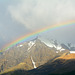 Chile, Rainbow over Cerro Almirante Nieto (2640m)