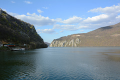 Danube between Romania and Serbia, View downstream to Iron Gate
