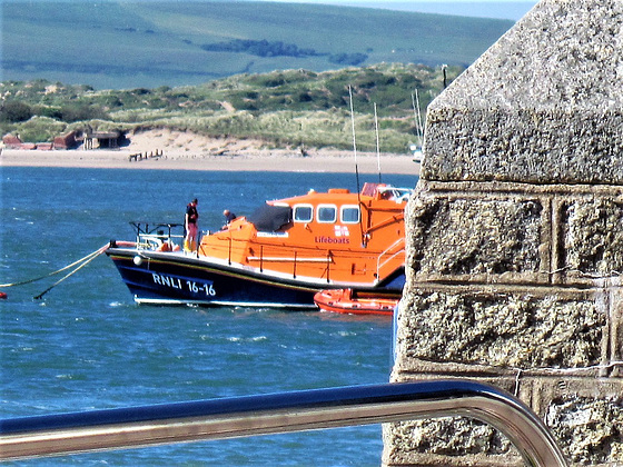 The main lifeboat getting ready to go out