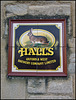 Hall's Brewery sign