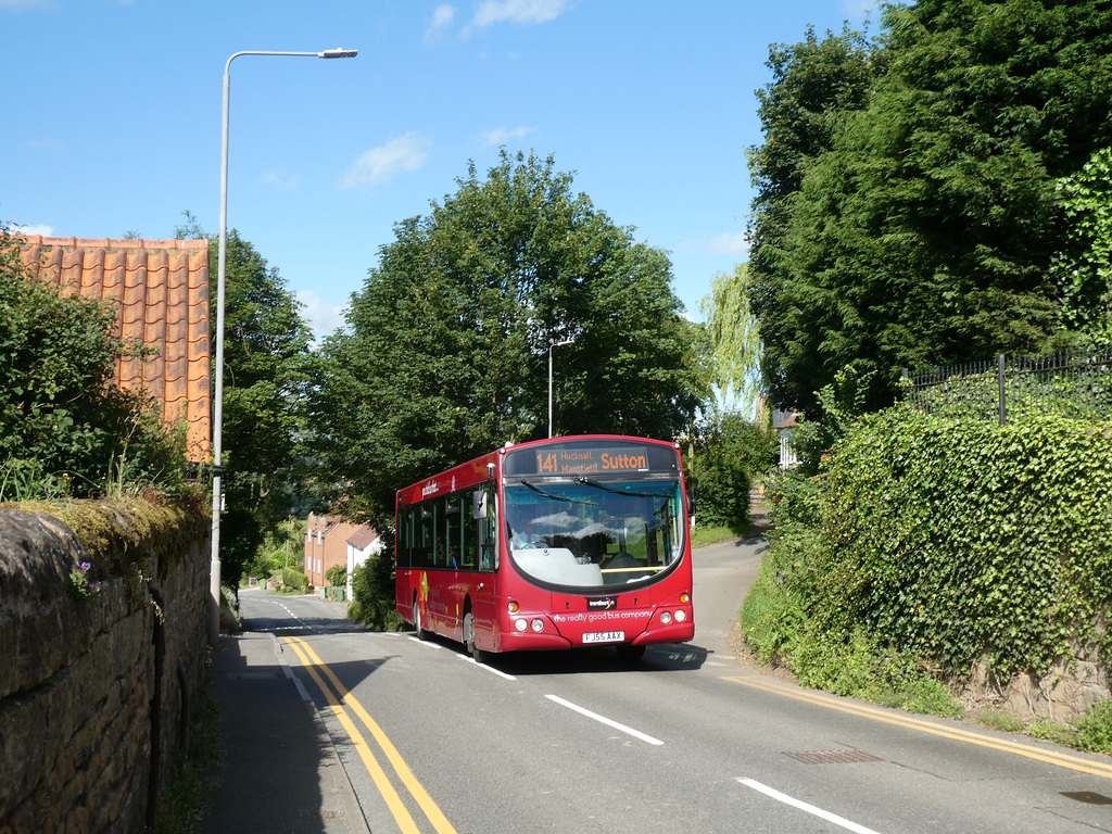 Trent Barton (trentbarton) 671 (FJ55 AAX) in Blidworth - 2 Jul 2019 (P1020914)