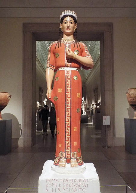 Color Reconstruction of the Phrasiklea Kore in the Metropolitan Museum of Art, December 2022
