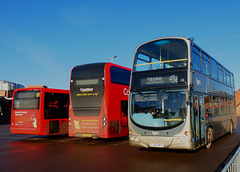 Lynx (Coastal Red) buses in King’s Lynn - 14 Jan 2022 (P1100696)