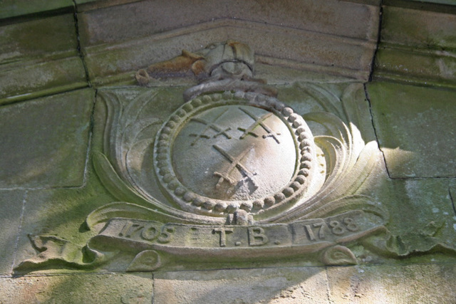 Thomas Boulsover memorial - crest detail