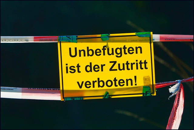 Befugten ist das Fotografieren erlaubt:-)