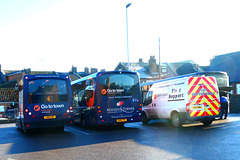 Go to Town (WNCT) buses and van in King's Lynn - 14 Jan 2022 (P1100723)
