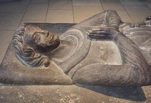 Detail of the Tomb Effigy of Jean d'Alluye in the Cloisters, June 2011