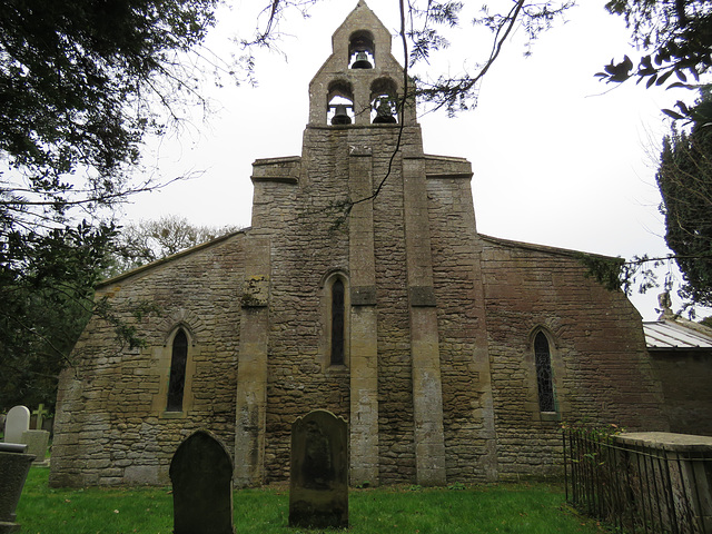 peakirk church, hunts (3) c12 bellcote c13 lancets