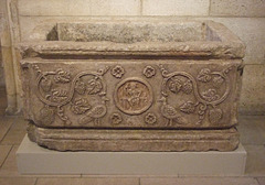 Visigothic Sarcophagus with the Virgin and Child Enthroned in the Cloisters, June 2011