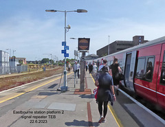 Eastbourne station platform 2 signal repeater 22 6 2023