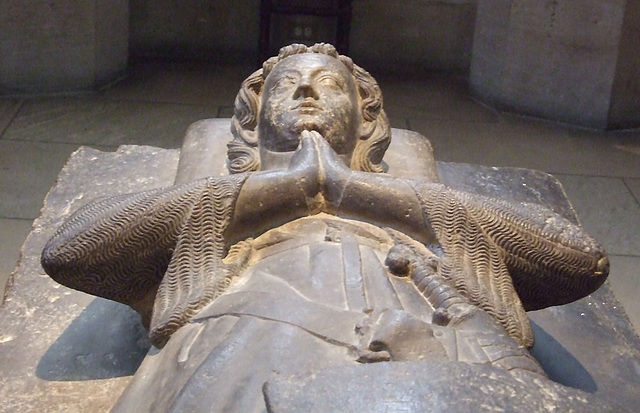 Detail of the Tomb Effigy of Jean d'Alluye in the Cloisters, June 2011