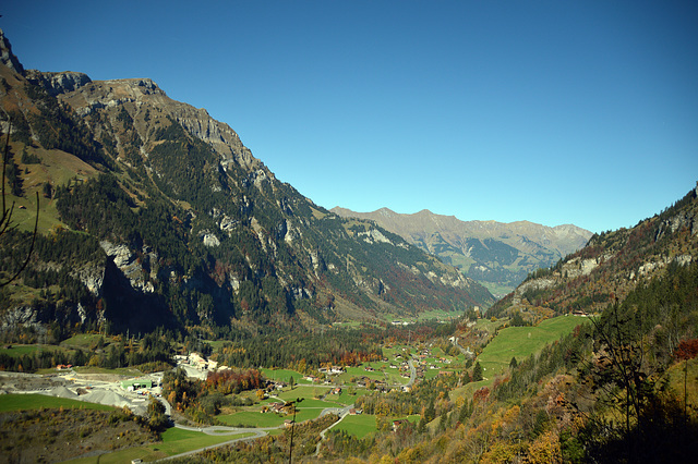 Das Kandertal festgehalten Talabwärts richtung Frutigen