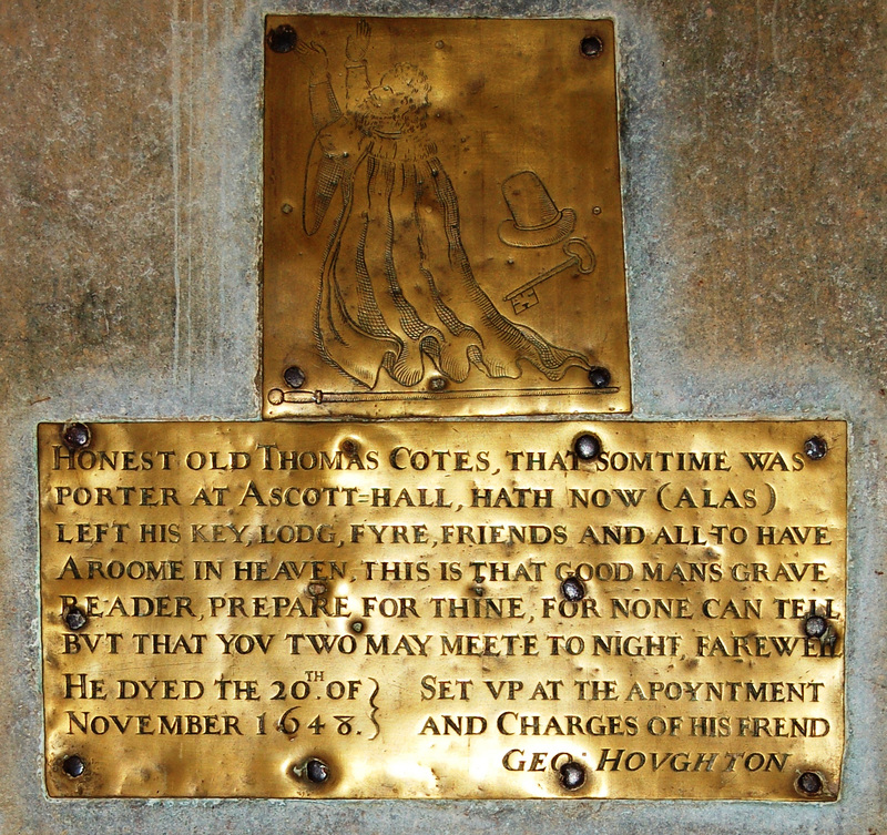 Thomas Cotes Memorial, Wing Church, Buckinghamshire