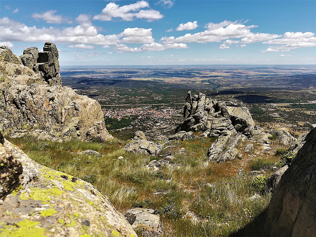 La Cabrera Town seen from Cancho Gordo, Sierra de La Cabrera. (on full screen, please)