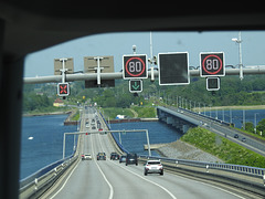 Fahrt über die Rügenbrücke