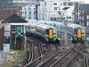 Class 377 units at Littlehampton - 10 January 2015