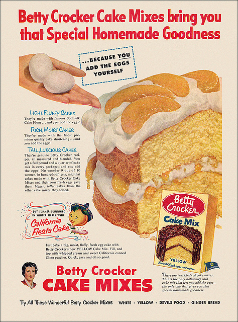 Betty Crocker Cake Mix Ad, 1953