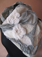 nuno feled scarf with camelias