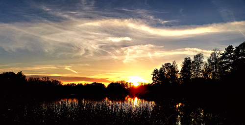 Sonnenuntergang im Britzer Garten