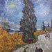 Detail of Country Road in Provence by Night by Van Gogh in the Metropolitan Museum of Art, July 2023