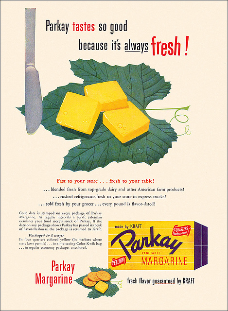 Parkay Margarine Ad, 1950